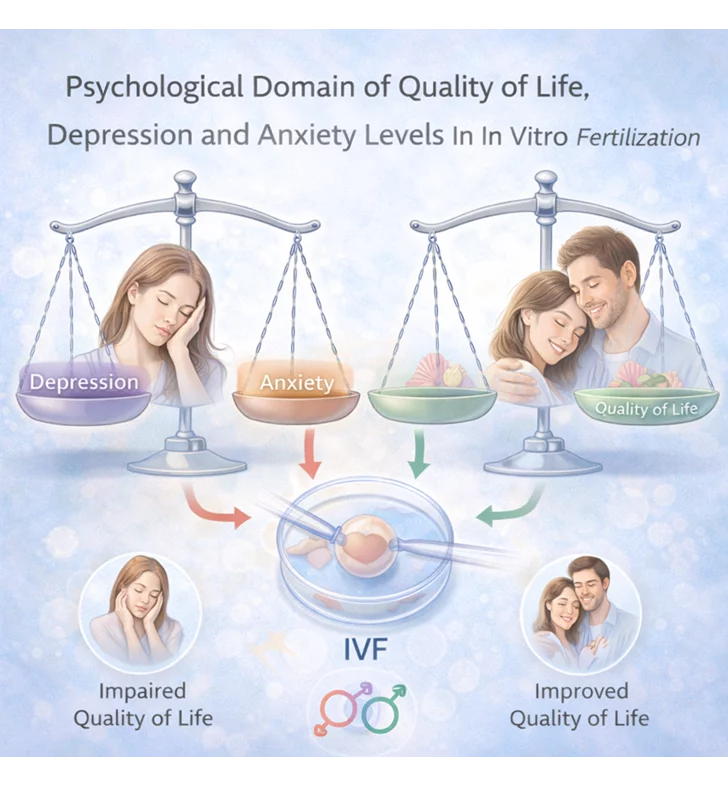 Psychological domain of quality of life, depression and anxiety levels in in vitro fertilization