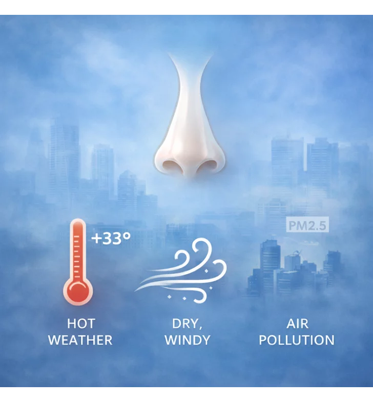 The role of meteorologic factors and air pollution on the frequency of pediatric epistaxis
